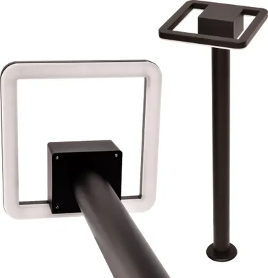Produktbild von LED Wegeleuchte Standleuchte 80cm Garten eckig schwarz 12 Watt IP44 3000K warmweiß Außenlampe eckig "D-METRA"