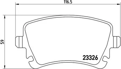 Produktbild von Brembo Bremsbelagsatz, Scheibenbremse Hinterachse P 85 083