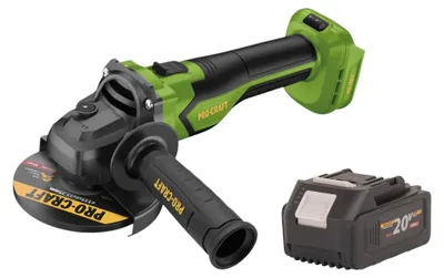 Imagen del producto de Amoladora angular a batería Procraft PGA22-BB 20 V 125 mm sin escobillas + 1 batería de 4,0 Ah, sin cargador