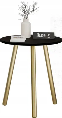 Zdjęcie produktu dla Kawowy Okrągły Stolik Ława Loft Industrial Salon 55 cm