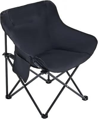 Produktbild von Tragbarer Campingstuhl mit atmungsaktiver Polsterkonstruktion, Aluminiumrahmen-Campingstuhl mit Rucksack und Camping-Tragetasche