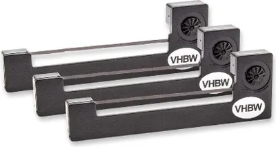 Produktbild von vhbw 3x Farbband Schriftband kompatibel mit C.Itoh 150 Nadeldrucker, Bondrucker - Schwarz