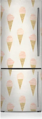 Produktbild von Kühlschrankmagne Kühlschrank Aufkleber Magnetfolie Dekoration 60x190 cm - Rosa Eis