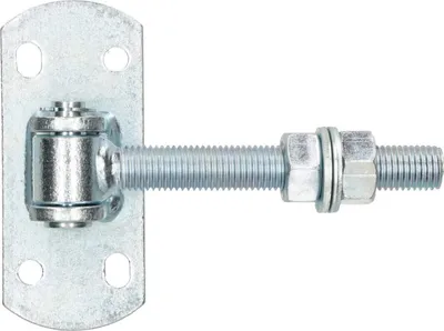Produktbild von KOTARBAU® Torangel M16x130mm Einstellbar Torband mit Anschraubplatte Schwerlast Scharniere für Gartentor & Pforten Torbänder aus verzinktem Stahl