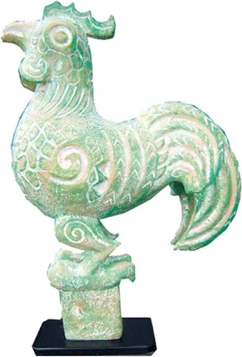 Produktbild von Museumsreplikat chinesische bronze Hahn Figur