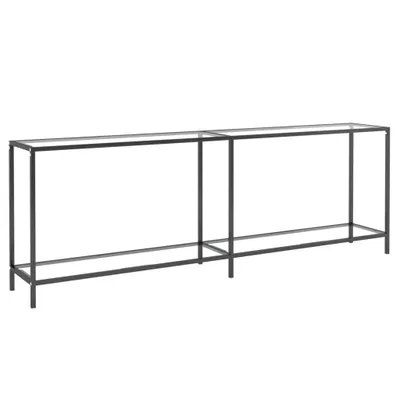 Obrázok produktu pre Konzolový stolík priehľadný 220x35x75,5 cm tvrdené sklo