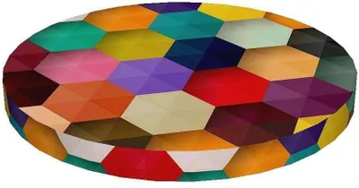 Produktbild von Bertoni RING, Rundes Stuhlkissen, Dekoratives wasserfestes Sitzkissen mit Muster, 40 cm x 4 cm FACTOR
