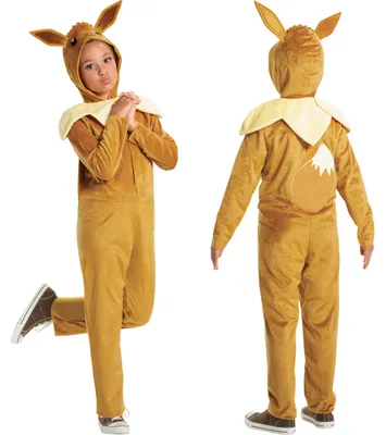 Pokémon Eevee-Kostüm für Kinder, 7-8 Jahre, Jumpsuit