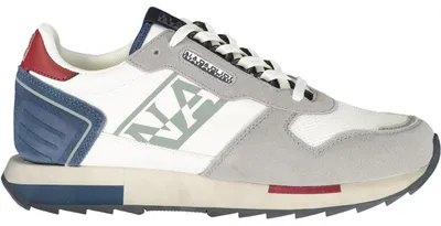 Image de Chaussures de sport blanches pour homme, à lacets, avec des détails contrastés