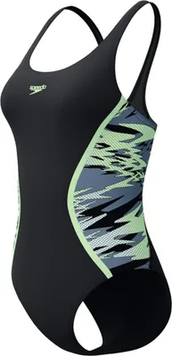 Produktbild von Speedo Badeanzug Hyperboom Damen schnelltrocknend und chlorbeständig, Farbe:Schwarz, Größe:38