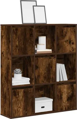 Image de Maison Exclusive - Bibliothèque en chêne fumé 89x24x101,5 cm Matériau dérivé du bois