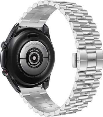 Produktbild von Strap-it Stahlarmband - Kompatibel mit Huawei Watch GT 3Armband 42mmEdelstahl Huawei watch strap Armband mit butterfly Faltschließe für 20mmArmband Silber