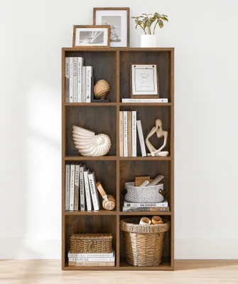 Produktbild von VASAGLE Bücherschrank, Bücherregal, mit 8 Fächern, Büroregal, Würfelregal, Standregal, vintagebraun
