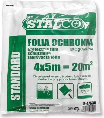 Obrázok produktu pre Ochranná maliarska fólia SUPER STRONG 4mx5m 500g STALCO S-47640