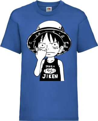 Obrázok produktu pre Detské tričko Kid One Manga Piece Anime 01 Luffy, 12-13 Rok - 152 / Modrá
