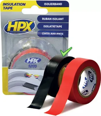Obrázek produktu pro Izolační páska HPX PVC 5200 černá 19 x 10 m