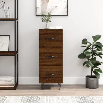 Produktbild von The Living Store Sideboard Braun Eichen-Optik 34,5x34x90 cm Holzwerkstoff
