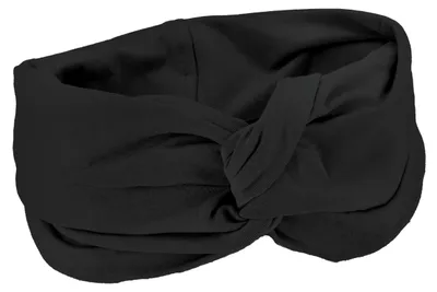 Produktbild von Bio Baumwolle Haarband, Kopfband, Yoga Stirnband - Schwarz, Uni, Elasthan,Baumwolle(Bio), Stirnbänder