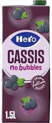 Immagine prodotto di Crema di frutta Hero Cassis 1500g, senza glutine, vegana, non gassata