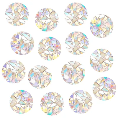 Raumsticker-Set, 90 Stück, PVC, Regenbogen, Ø 4,6 cm