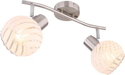Immagine prodotto di Plafoniera soggiorno faretto da soffitto 2 fiamme plafoniera vetro 54025-2