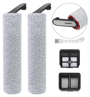 Produktbild von Ersatzset für Walzenbürstenfilter für kabellose Nass- und Trockensauger Dreame H12 Pro Ultra / H13 Pro, inklusive 2 HEPA-Filter + 1 Reinigungsbürste