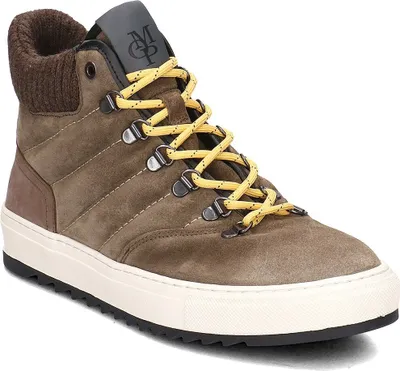 Productafbeelding van Herensportschoenen van leer, merk Marc O'Polo, kleur khaki, maat 40