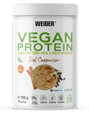 Produktbild von Weider Vegan Protein (750g) Iced Cappuccino - Eiweiße - Veganes Eiweiß