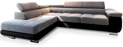 Produktbild von Masseno Ecksofa SELVA L-S mit Schlaffunktion L-Form, Sofa mit Bettkasten, Wohnzimmersofa, Couch, Soffa, Bettsofa, Couchgarnitur - MONOLITH 84 + 85