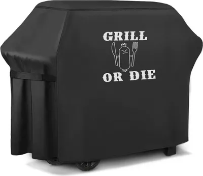 Produktbild von Deluxe Grillabdeckung, Schwarz, L 165x118x60 cm – Wasserdichter BBQ Schutz – Grill or Die [084]