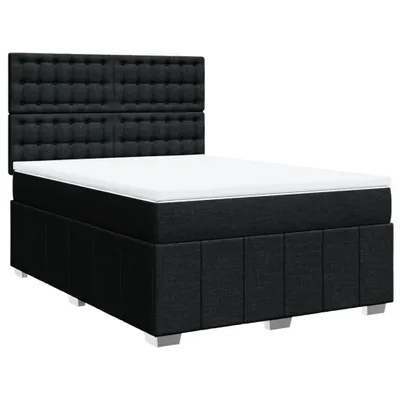 Obrázek produktu pro vidaXL Postel Boxspring s matrací černá 140x190 cm Látka
