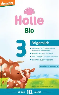 MLEKO KROWIE 3 NASTĘPNE DLA NIEMOWLĄT PO 6 MIESIĄCU DEMETER BIO 600 g - HOLLE