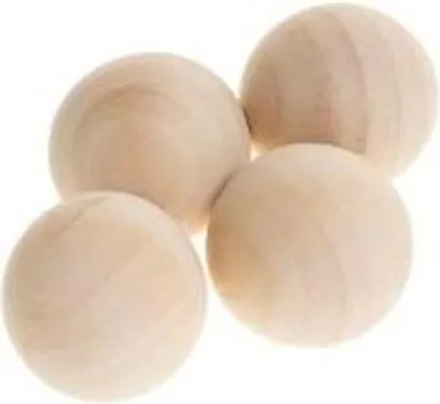 Produktbild von Holzkugeln ohne Loch, naturbelassen, 30 mm, 4 Stück – Brewis