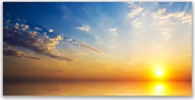 Produktbild von Tulup Leinwand-Bilder 120x60 Wandbild Canvas Kunstdruck Sonnenaufgang Meer Landschaft