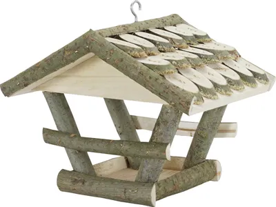 Produktbild von Patkar Vogelfutterhaus für Wildvögel mit Schindeldach 26x20x20/23 cm