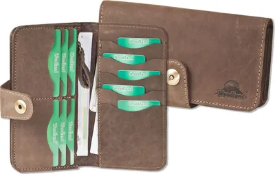 Obrázek produktu pro Moderní dámská peněženka Woodland® z vysoce kvalitní přírodní buvolí kůže v tmavě hnědé/tmavě hnědé barvě