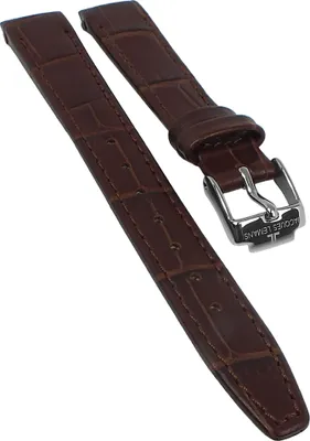 Produktbild von Jacques Lemans | Uhrenarmband 14mm braun Leder Krokoprägung | 1-1643