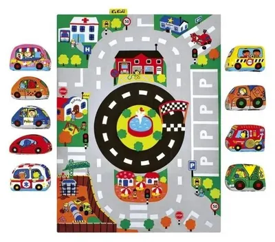 Produktbild von Spielmatte mit Spielzeugautos – Stadt