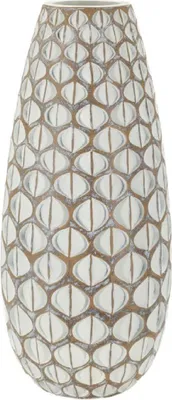 Zdjęcie produktu dla o Ferretti Waza Tibet Ø 20x45,5 cm biel prana