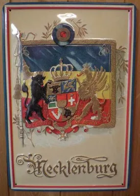 Produktbild von Blechschild Nostalgieschild : Mecklenburg Wappen