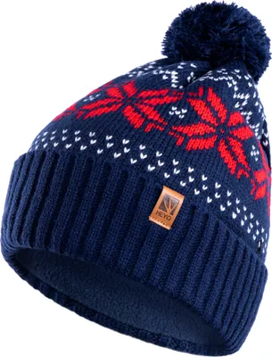 Immagine prodotto di Cappello Invernale Norvegese Unisex con Pon Pon HEYO Blu Scuro Taglia Unica