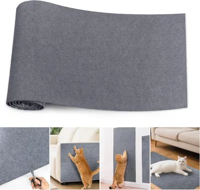Produktbild von Selbstklebende Kratzmatte für Katzen - Kratzschutz - Grau
