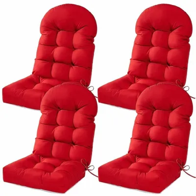 Zdjęcie produktu dla Poduszki na krzesła Adirondack - czerwone, 110 x 50 x 10 cm, zestaw 4 sztuki