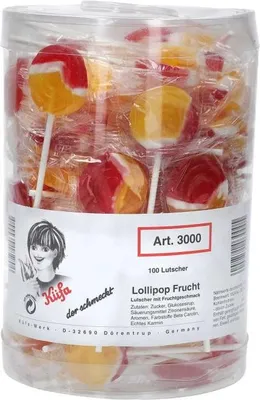 Produktbild von Küfa Lollipop Frucht Lutscher mit Fruchtgeschmack 100 Stück 1800g