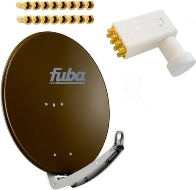 Produktbild von Antenne Fuba 74x84cm Alu Braun DAA 780 B LNB Octo PremiumX 16 F-Stecker