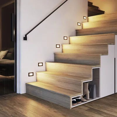 Image de HOFTRONIC - Appliques murales LED 3W 3000K IP54 Noir lot de 6