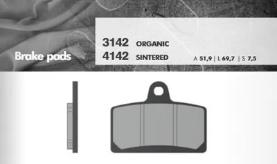 Obrázek produktu pro Brzdové Doštěrky Kh399 Přední (Ft 3142)