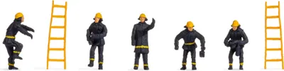 Immagine prodotto di Figure dei vigili del fuoco NOCH H0, figure hobbistiche dipinte a mano in scala 1:87 per lo scartamento H0