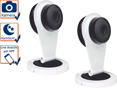 Produktbild von 2x Überwachungskamera mit Aufzeichnung ELRO Smart Home Alarmanlage AS8000  App