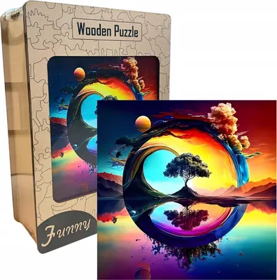 Produktbild von Holz-Lernpuzzle A3 Landschaft Kinder und Erwachsene 240 Teile GROSS